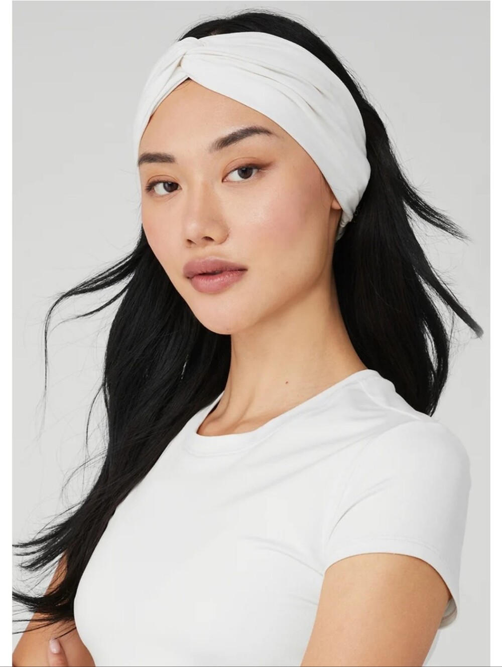Alo Yoga Alosoft Headband - Twist Knot - White